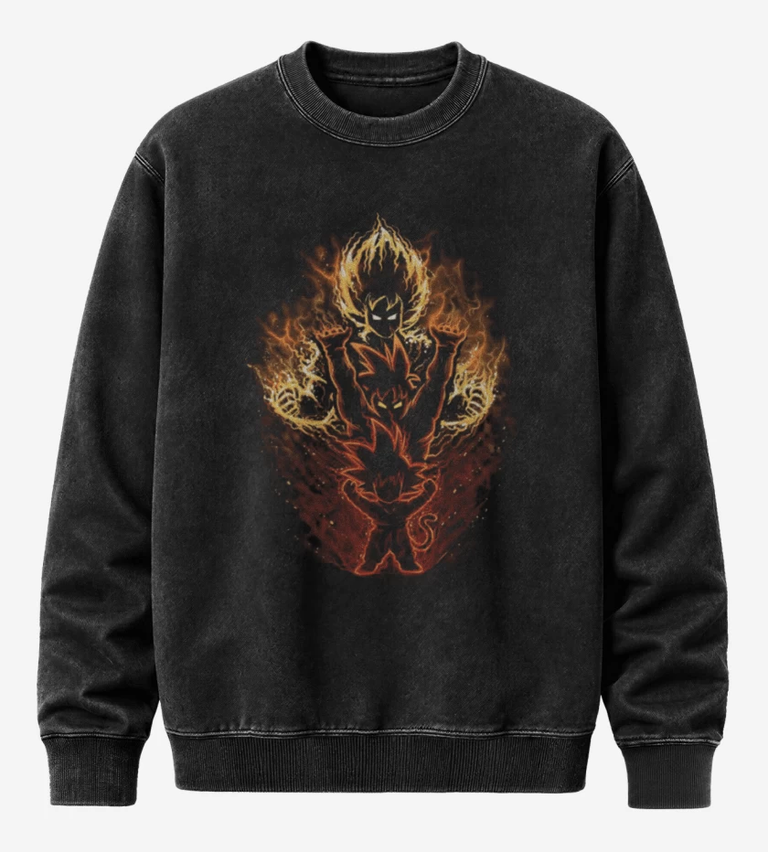 Poleron Polo Acid Wash Negro de Gokus