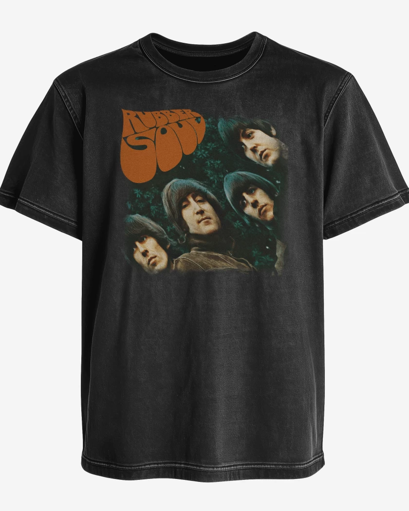 Polera desgastada The Beatles Rubber Soul v1