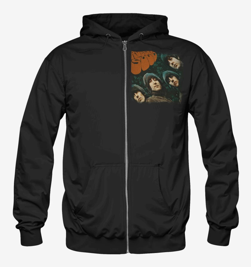 Poleron Canguro con cierre The Beatles Rubber Soul v1
