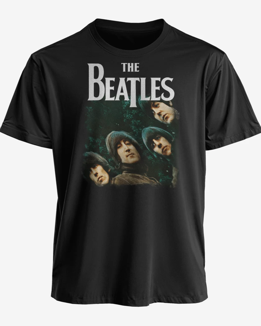 Polera premium Negro de The Beatles Rubber