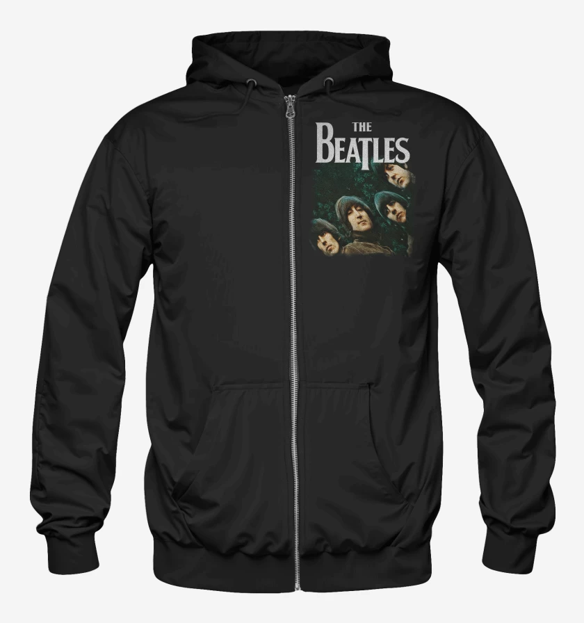 Poleron Canguro con cierre Negro de The Beatles Rubber
