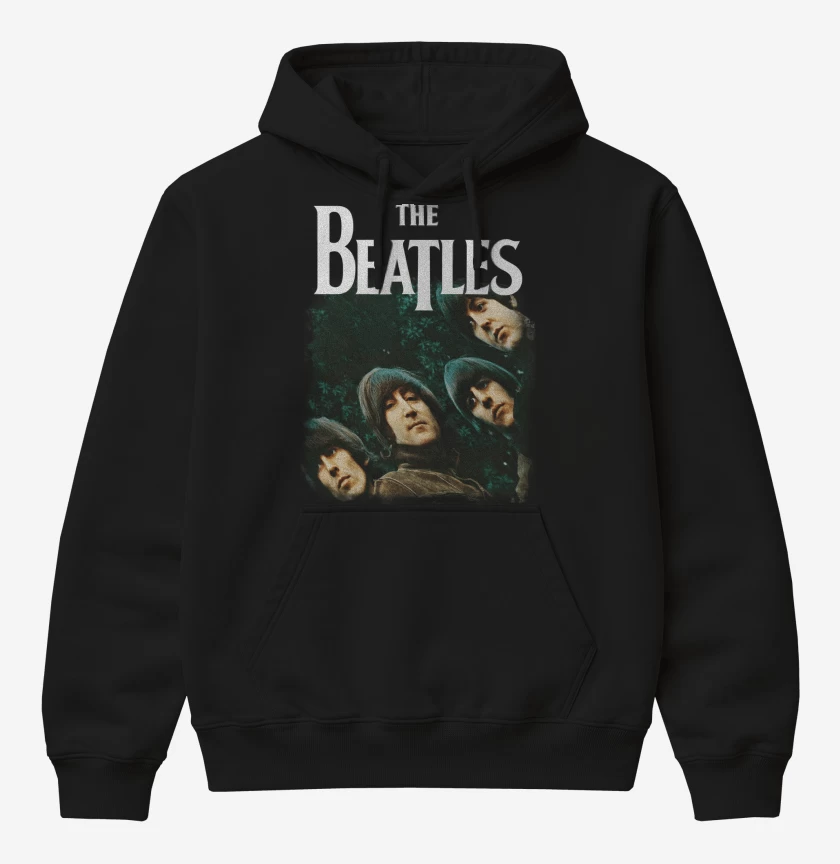 Poleron Canguro básico Negro de The Beatles Rubber