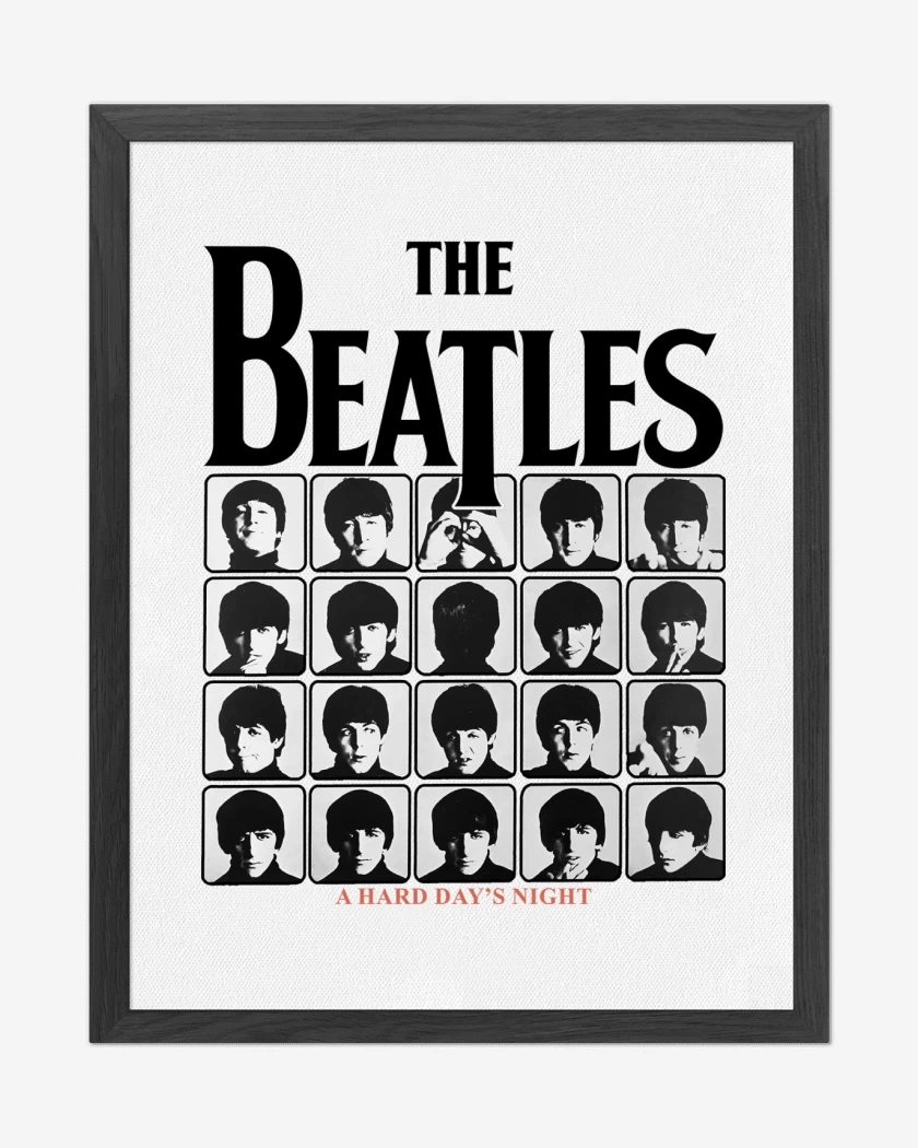 Cuadro decorativo Blanco de The Beatles A Hard Days Night B