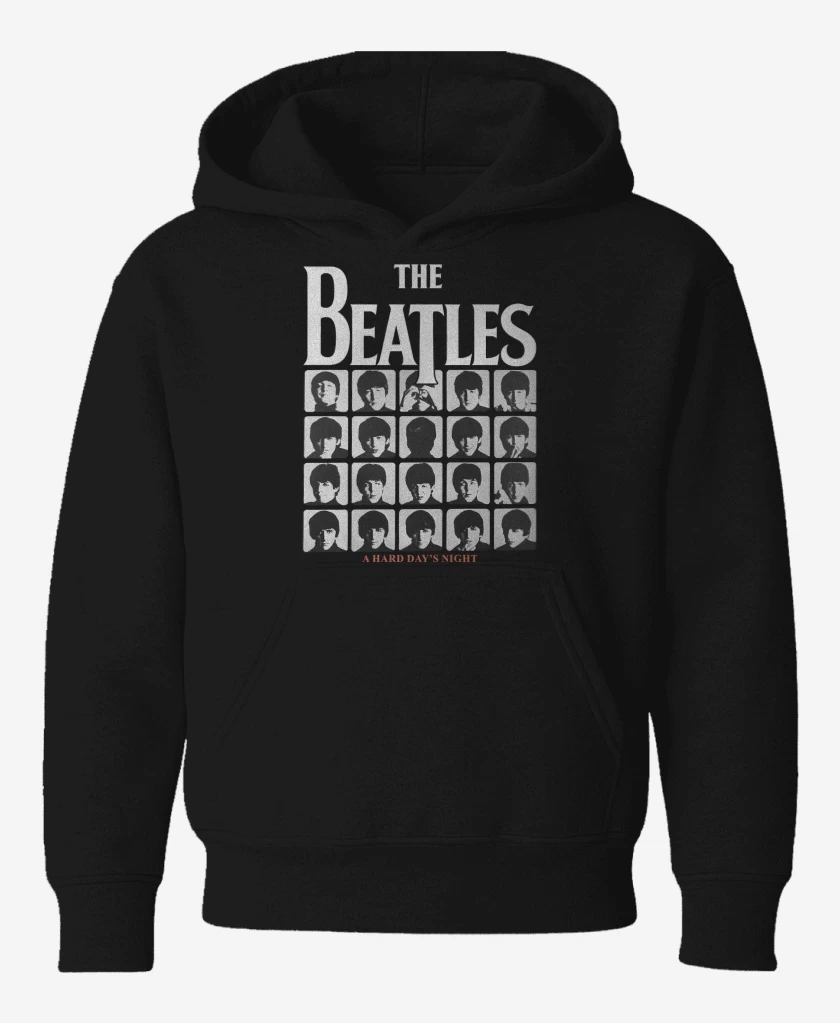 Poleron de niño Negro de The Beatles A Hard Days Night