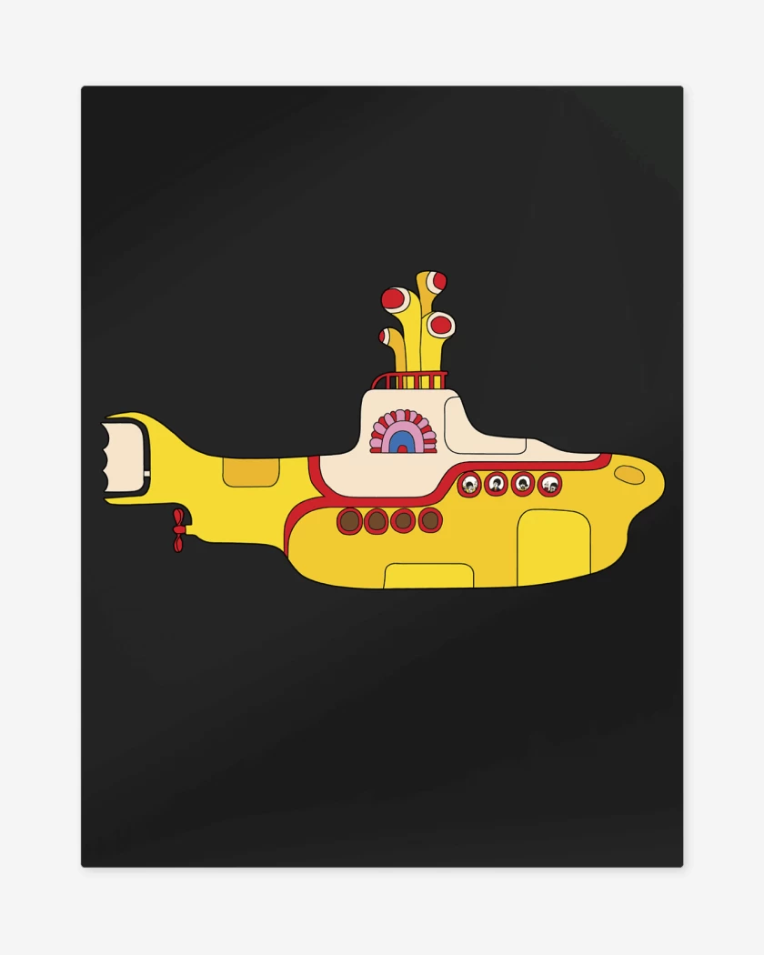 Print metalico The Beatles Submarino Amarillo