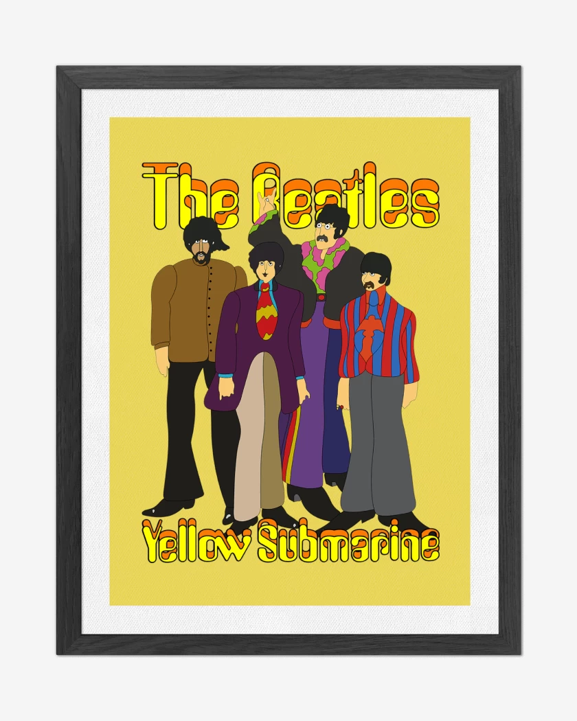 Cuadro decorativo Amarillo de The Beatles Yellow Submarine
