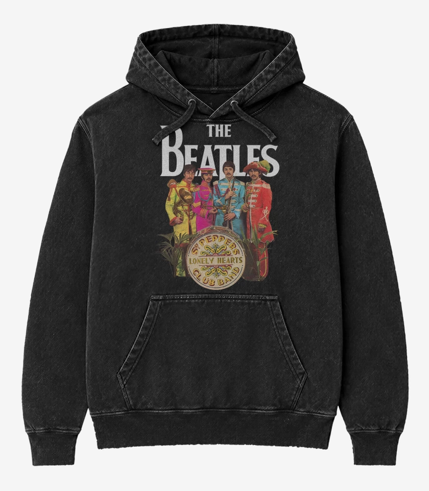 Poleron Canguro Acid Wash The Beatles Lonely Hearts Club 