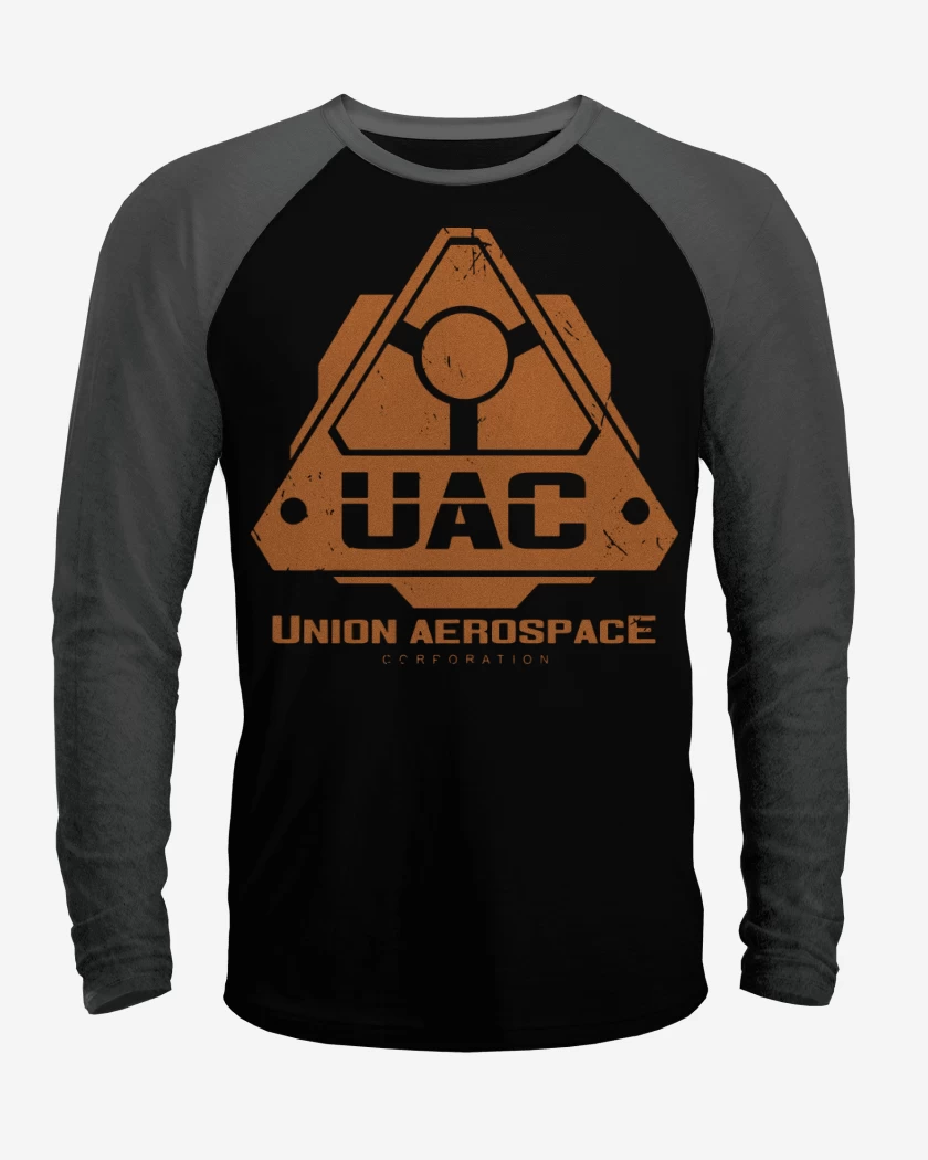 Polera Raglan Negro / Negro Heather de Doom - UAC