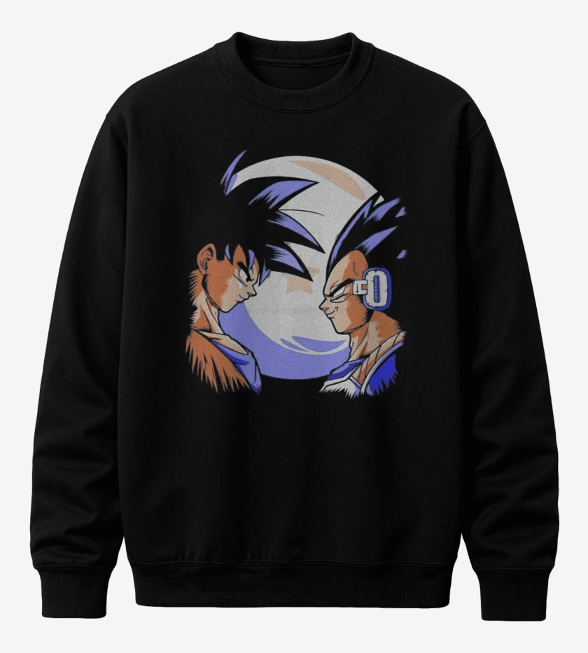 Poleron polo Negro de Goku vs Vegeta