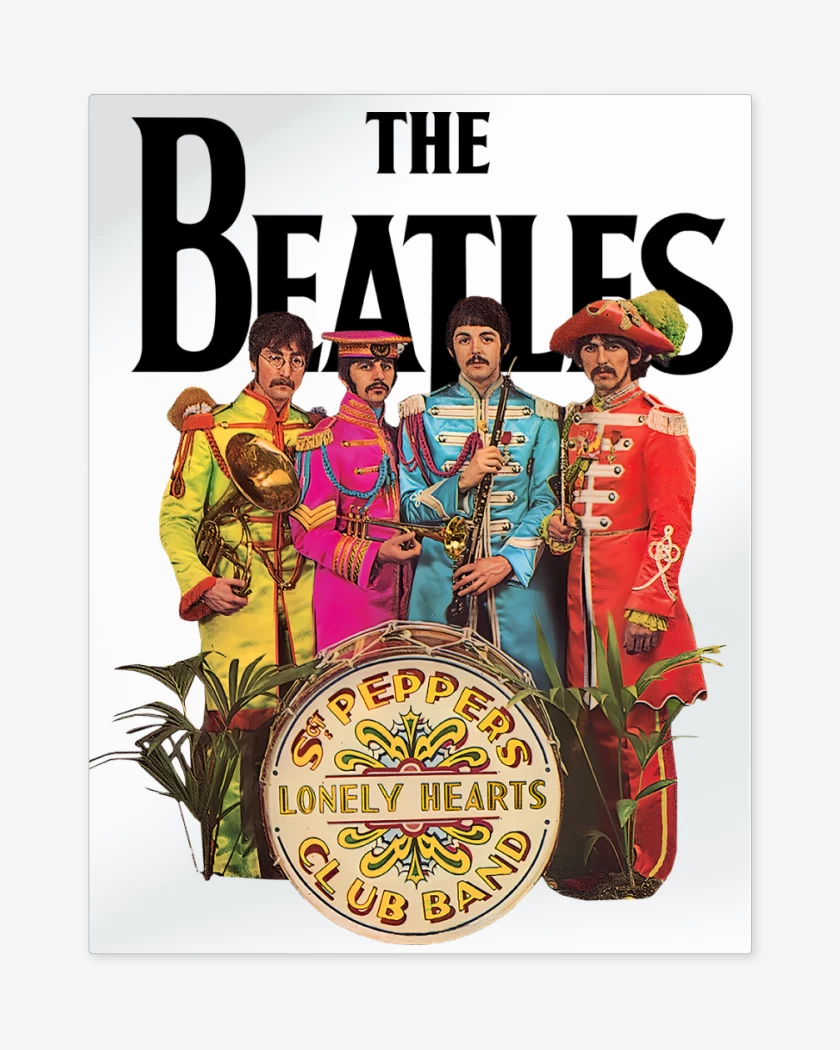 Print metalico The Beatles Lonely Hearts Club Band