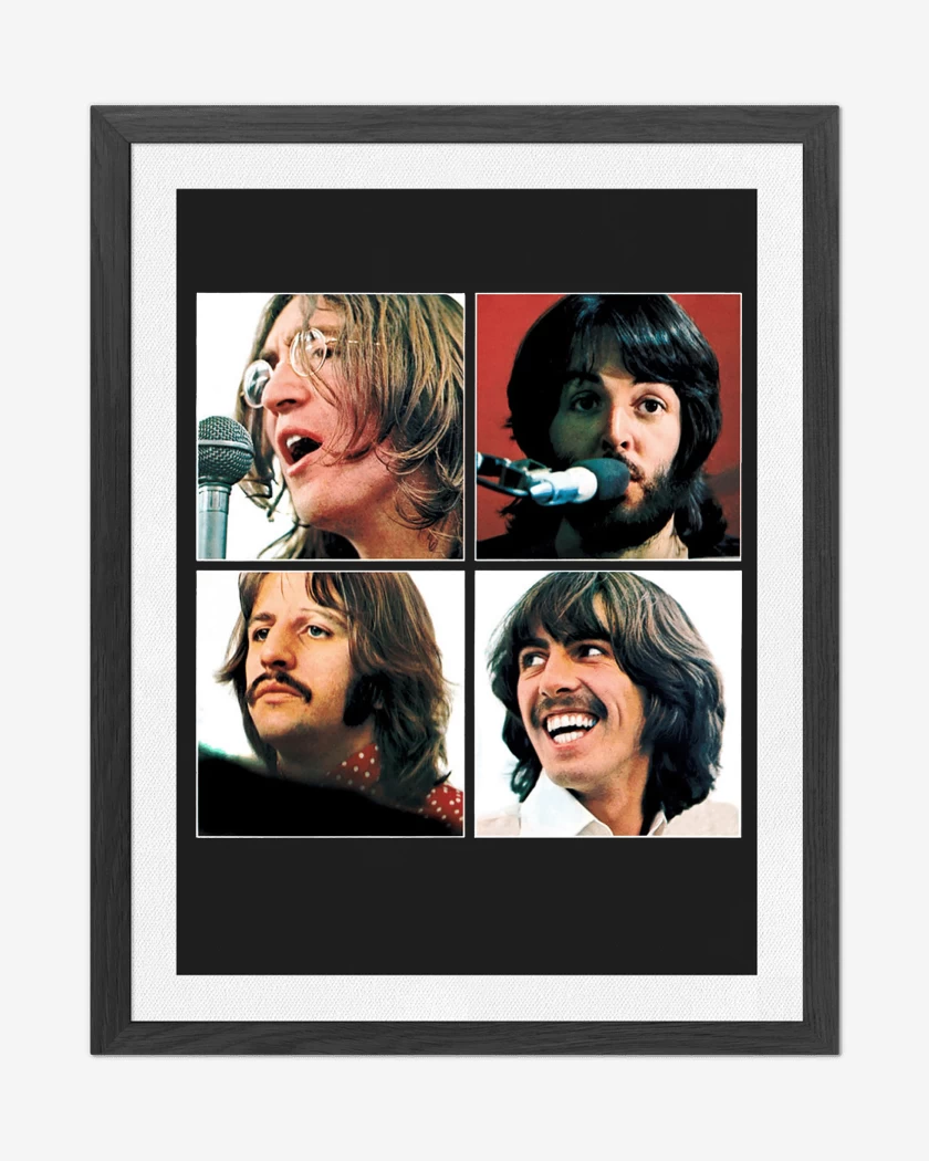 Cuadro decorativo Negro de The Beatles Band