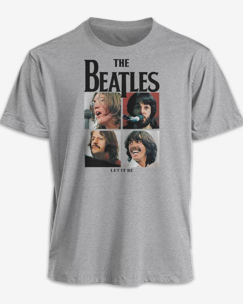 Polera premium Gris Melange de The Beatles Let it Be