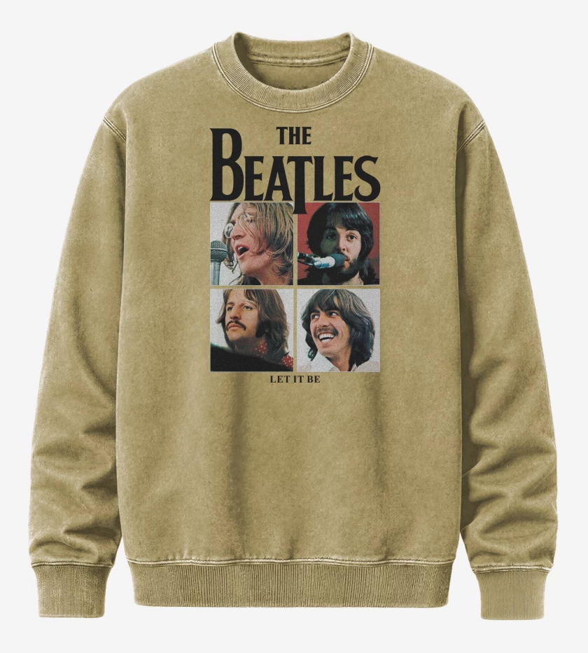 Poleron Polo Acid Wash Beige de The Beatles Let it Be