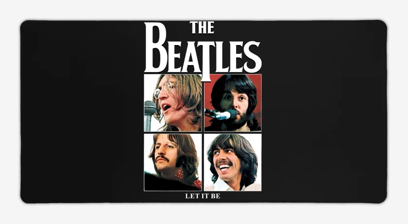 Mouse pad Gamer Negro de The Beatles Let it Be v2
