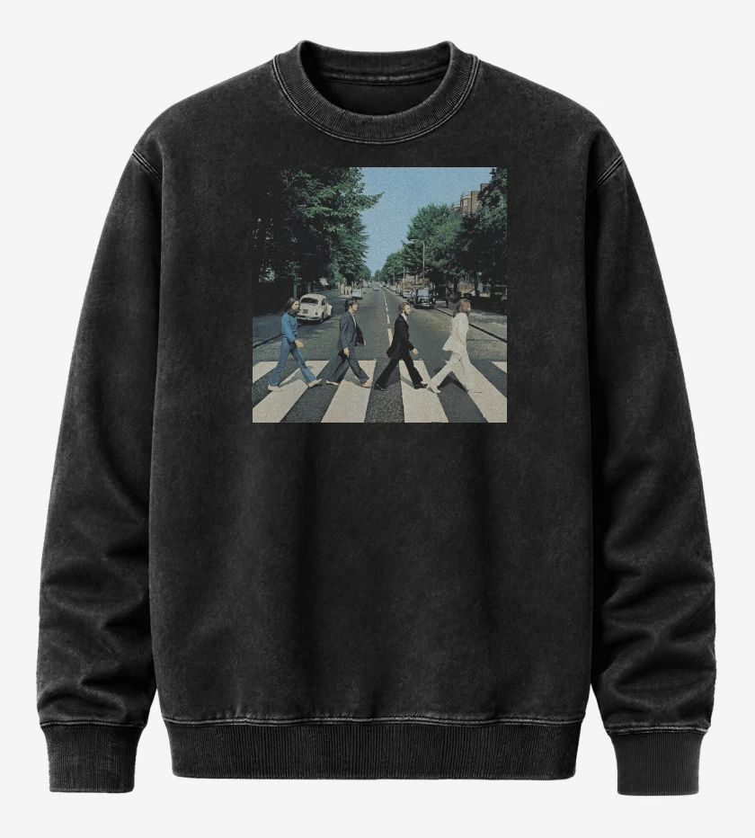 Poleron Polo Acid Wash Negro de The Beatles Abbey