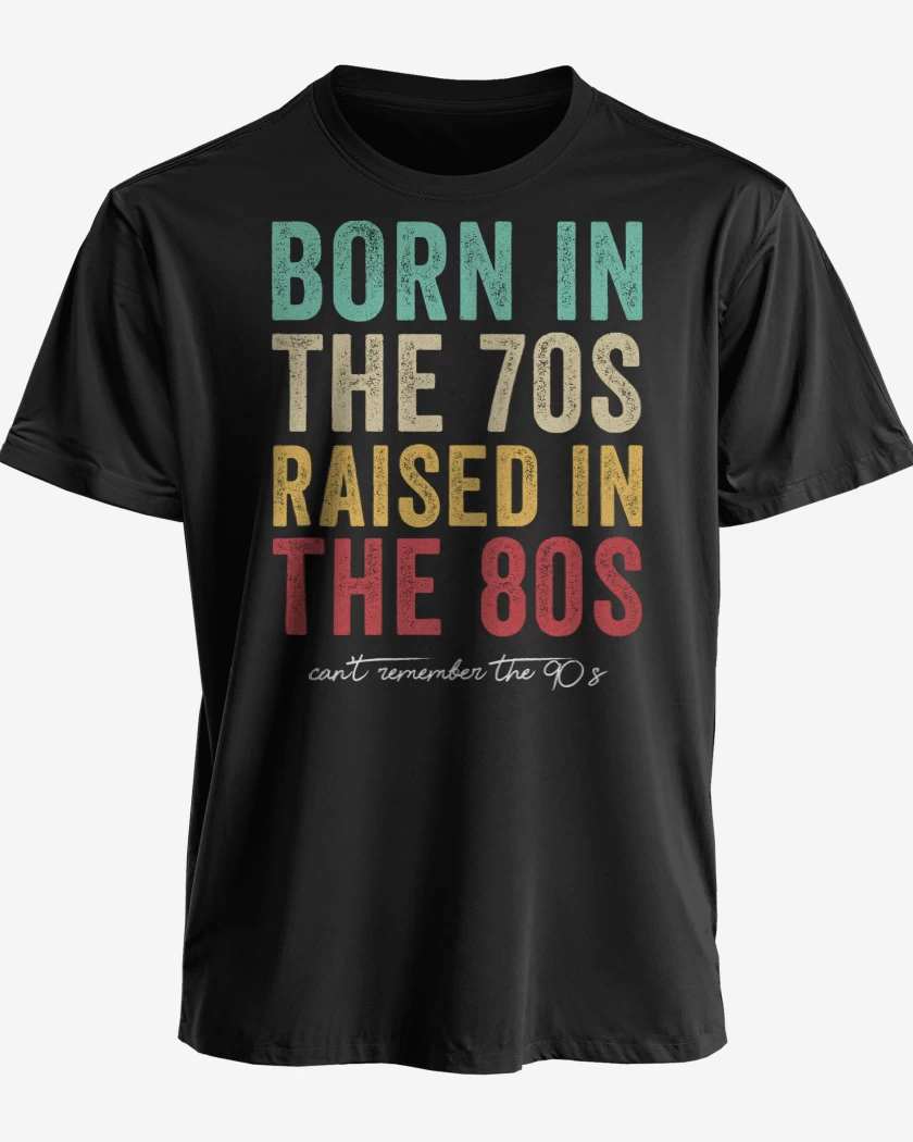 Polera premium Negro de Nacido en los 70s