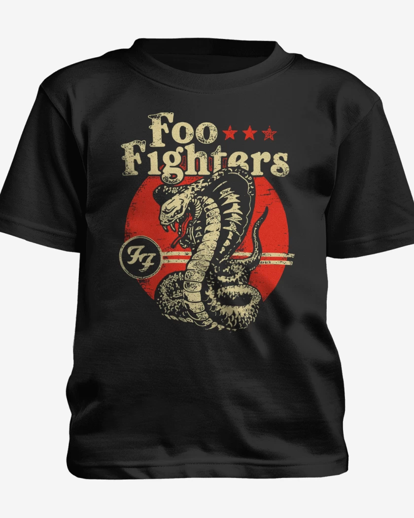 Polera de niño Negro de Foo Fighters Cobra