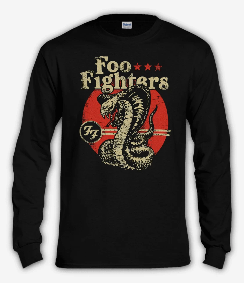 Polera manga larga Negro de Foo Fighters Cobra