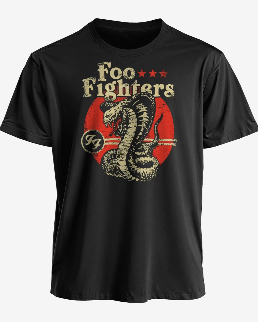 Polera premium Negro de Foo Fighters Cobra