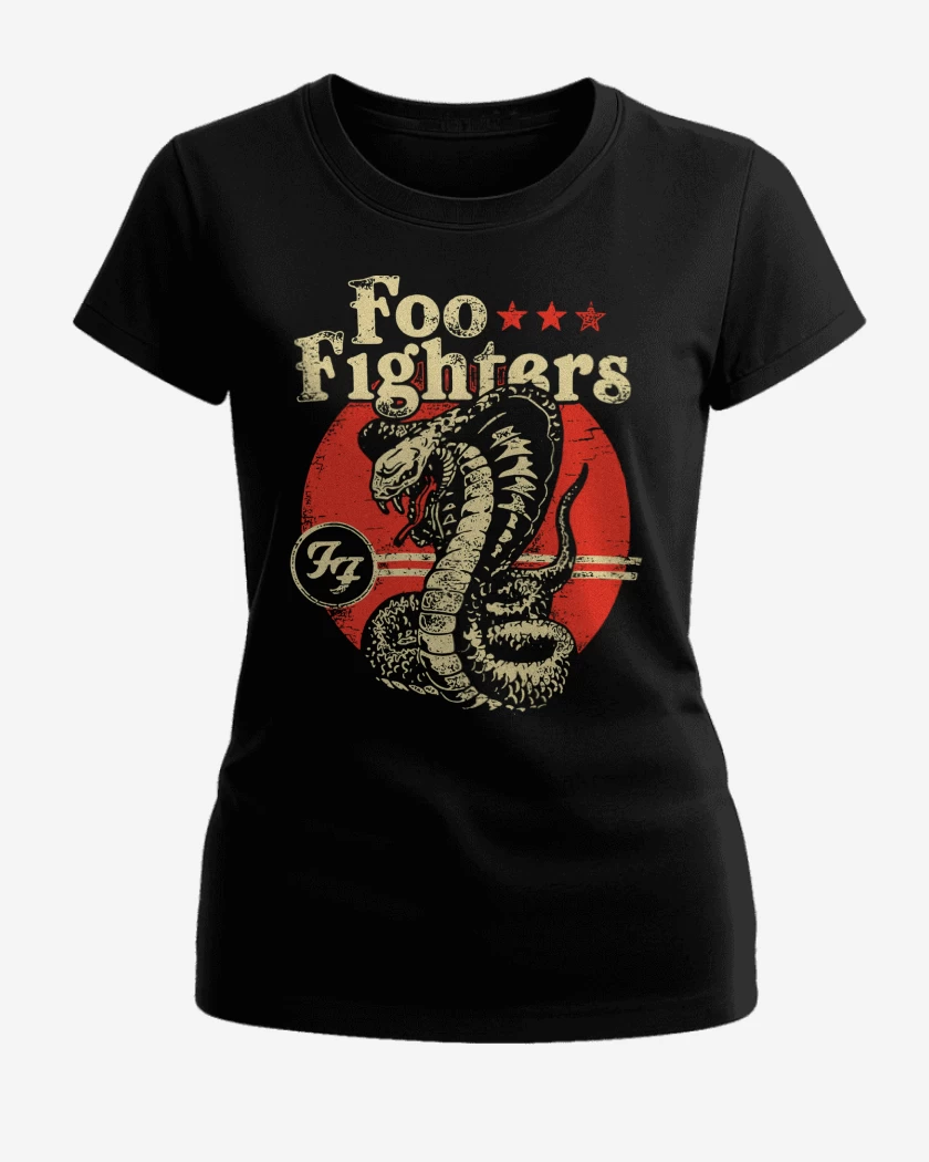 Polera de Mujer Negro de Foo Fighters Cobra