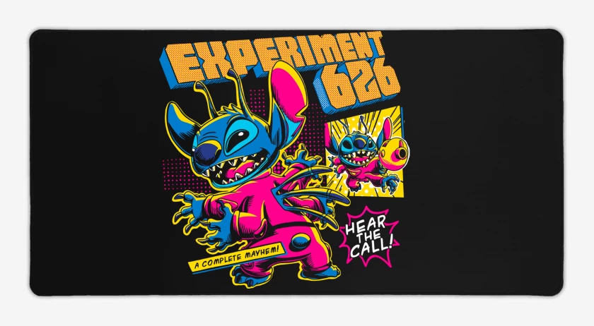 Mouse pad Gamer Negro de Stitch Hear the Call