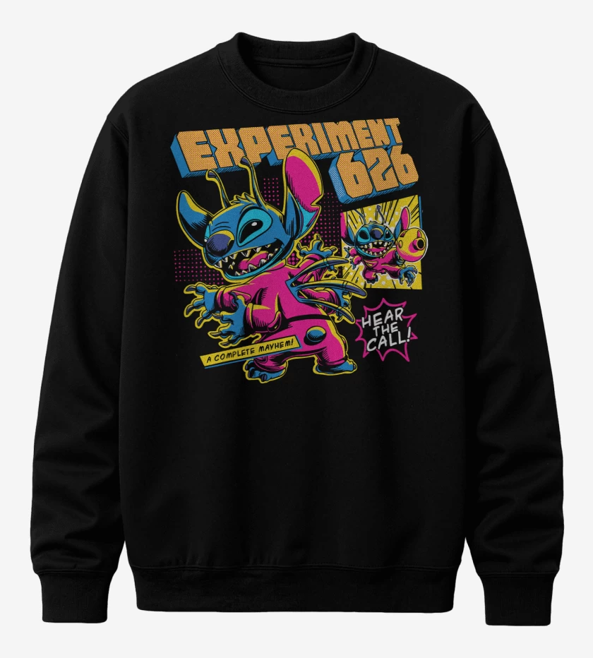 Poleron polo Negro de Stitch Hear the Call