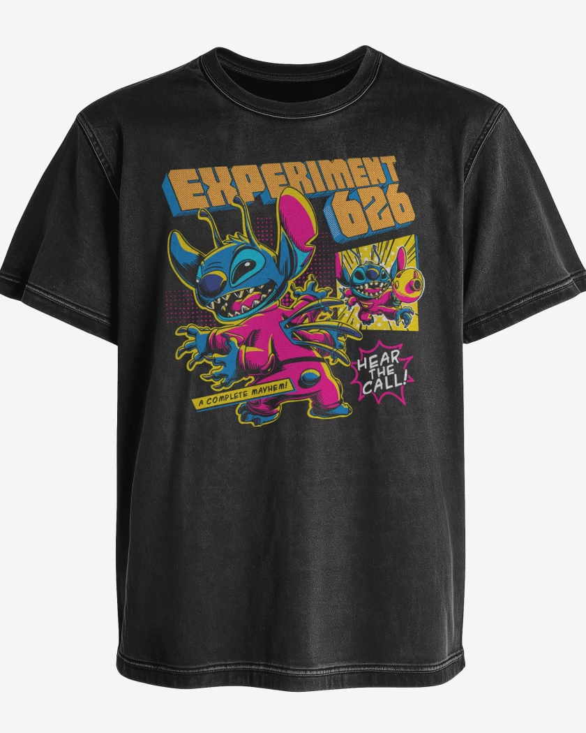 Polera desgastada Stitch Hear the Call