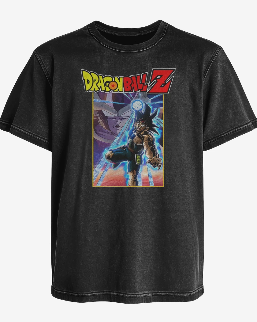 Polera desgastada Negro de DBZ Bardock Father of Goku