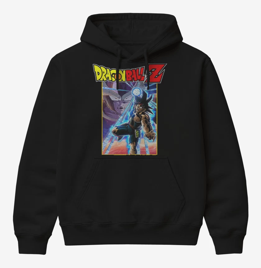 Poleron Canguro básico Negro de DBZ Bardock Father of Goku