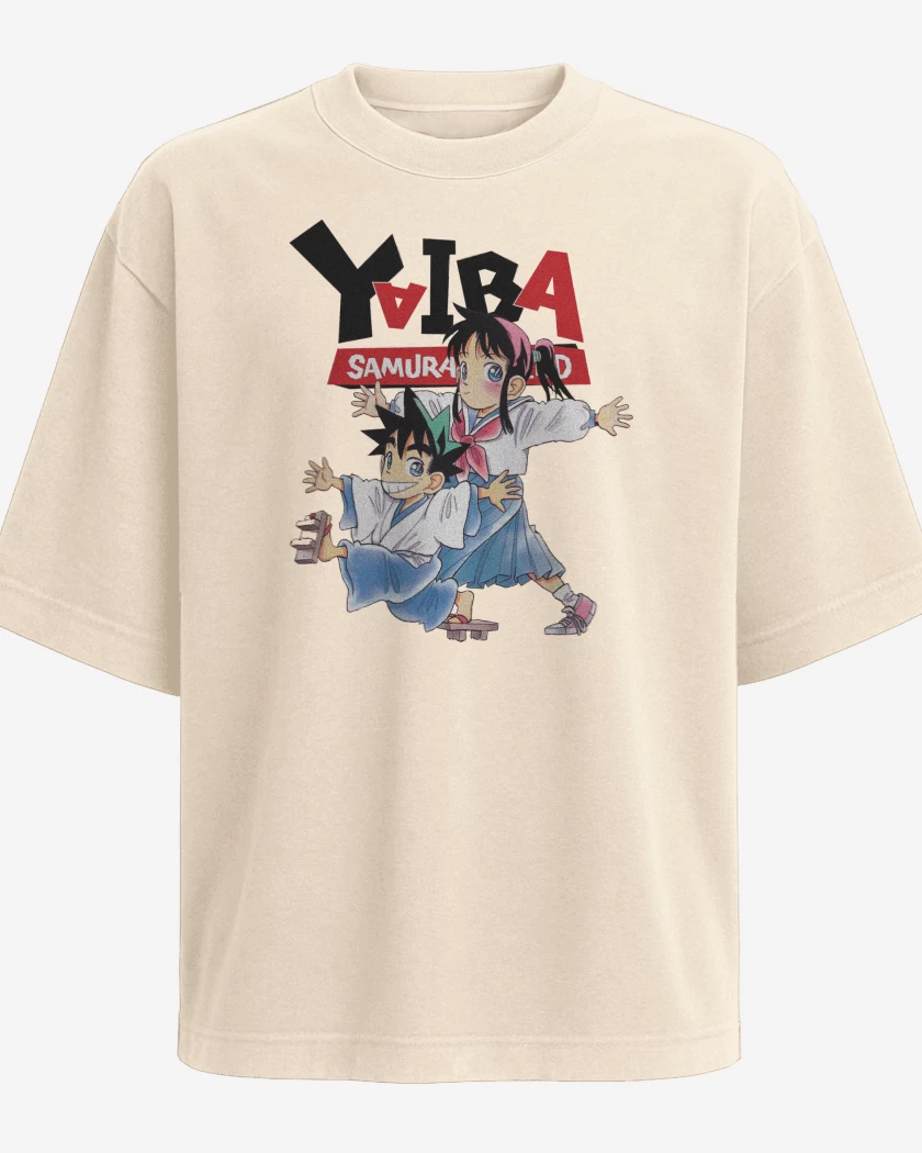 Polera Oversize Beige de Yaiba El Pequeño Samurai