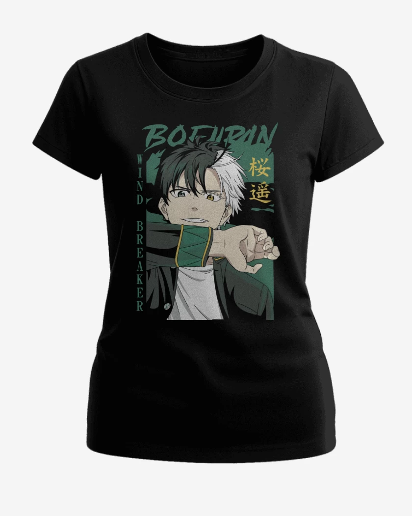Polera de Mujer Negro de Wind Breaker Haruka Sakura