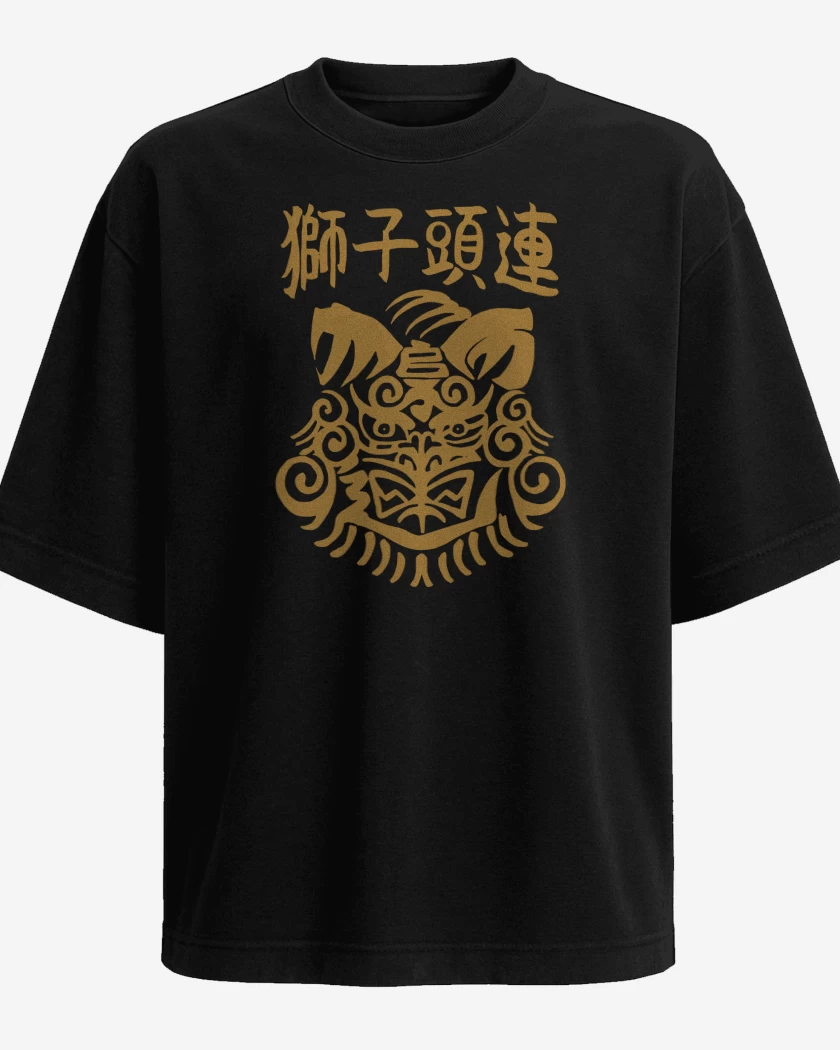 Polera Oversize Negro de Wind Breaker Shishitoren v1