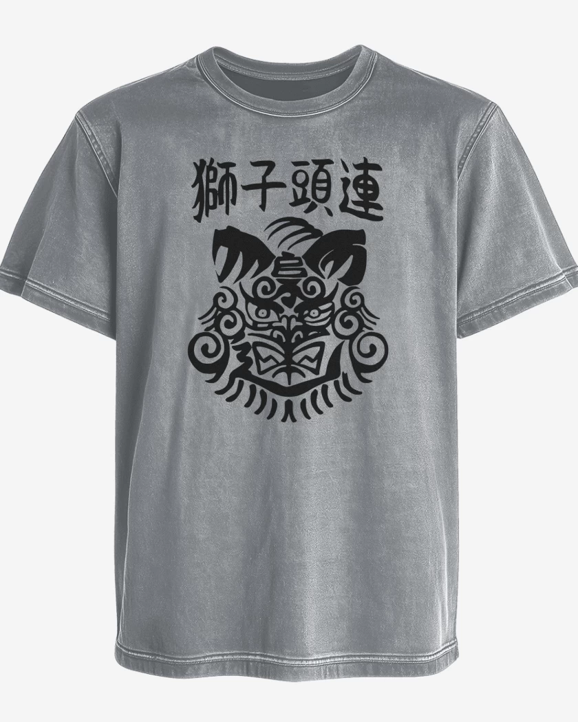 Polera desgastada Gris Melange de Wind Breaker Shishitoren v2