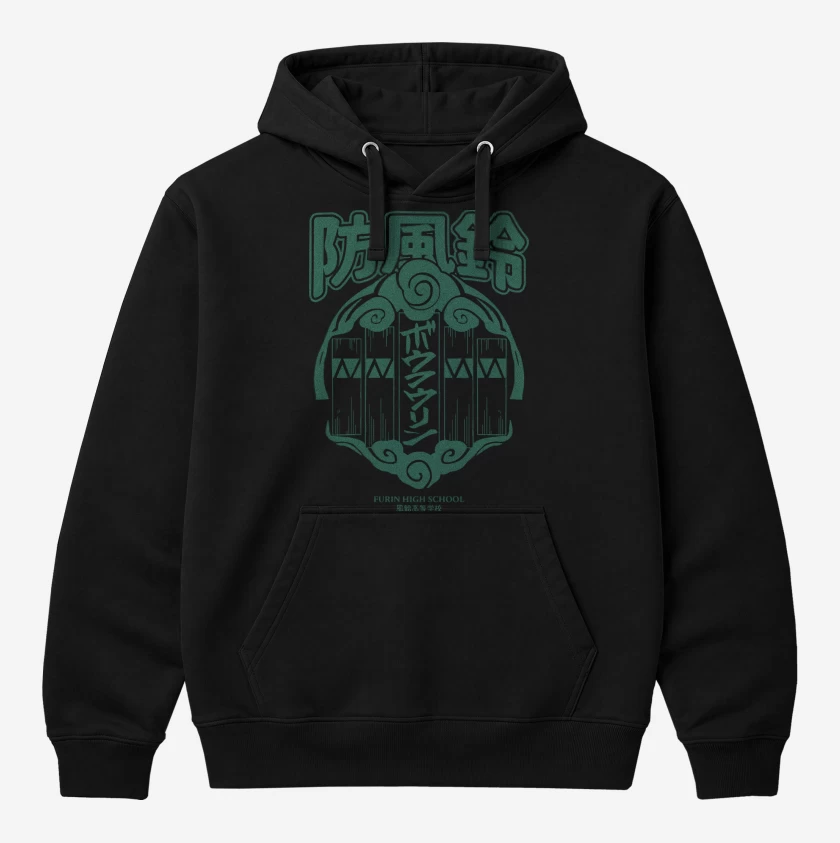Polerón Canguro Negro de Wind Breaker Furin v1