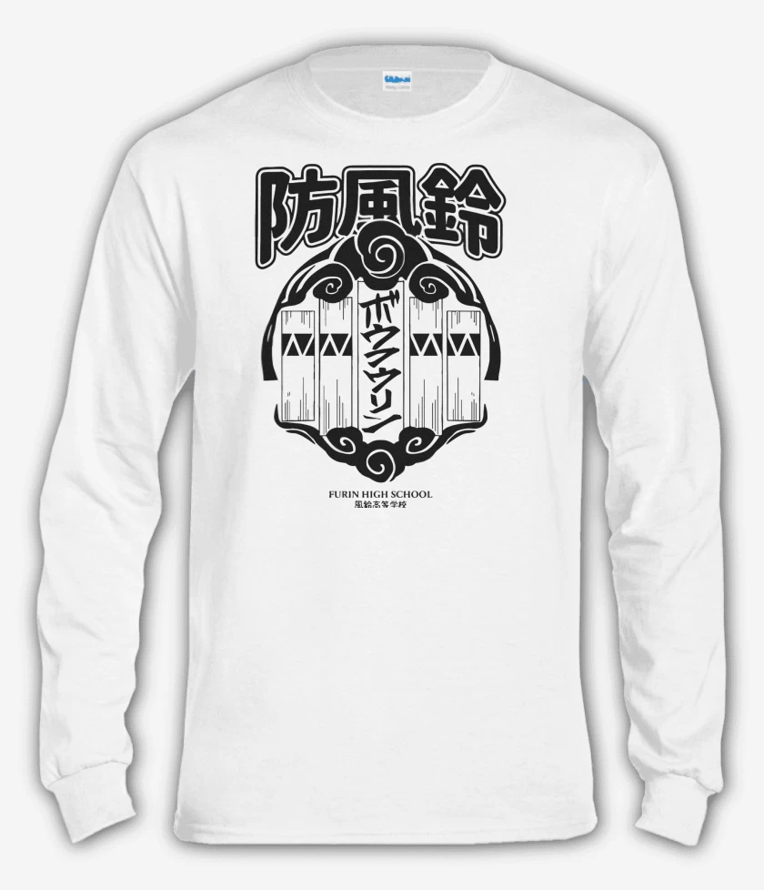 Polera manga larga Blanco de Wind Breaker Furin v2