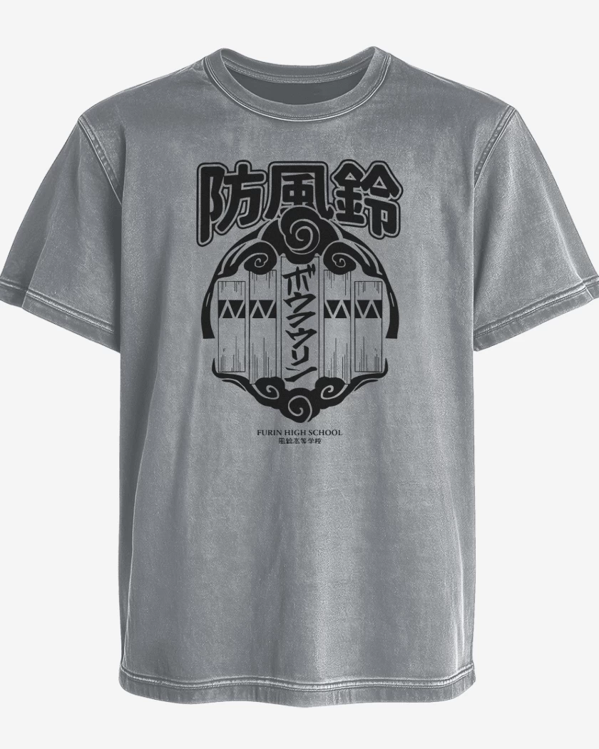 Polera desgastada Gris Melange de Wind Breaker Furin v2