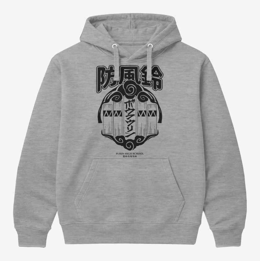 Polerón Canguro Gris Melange de Wind Breaker Furin v2