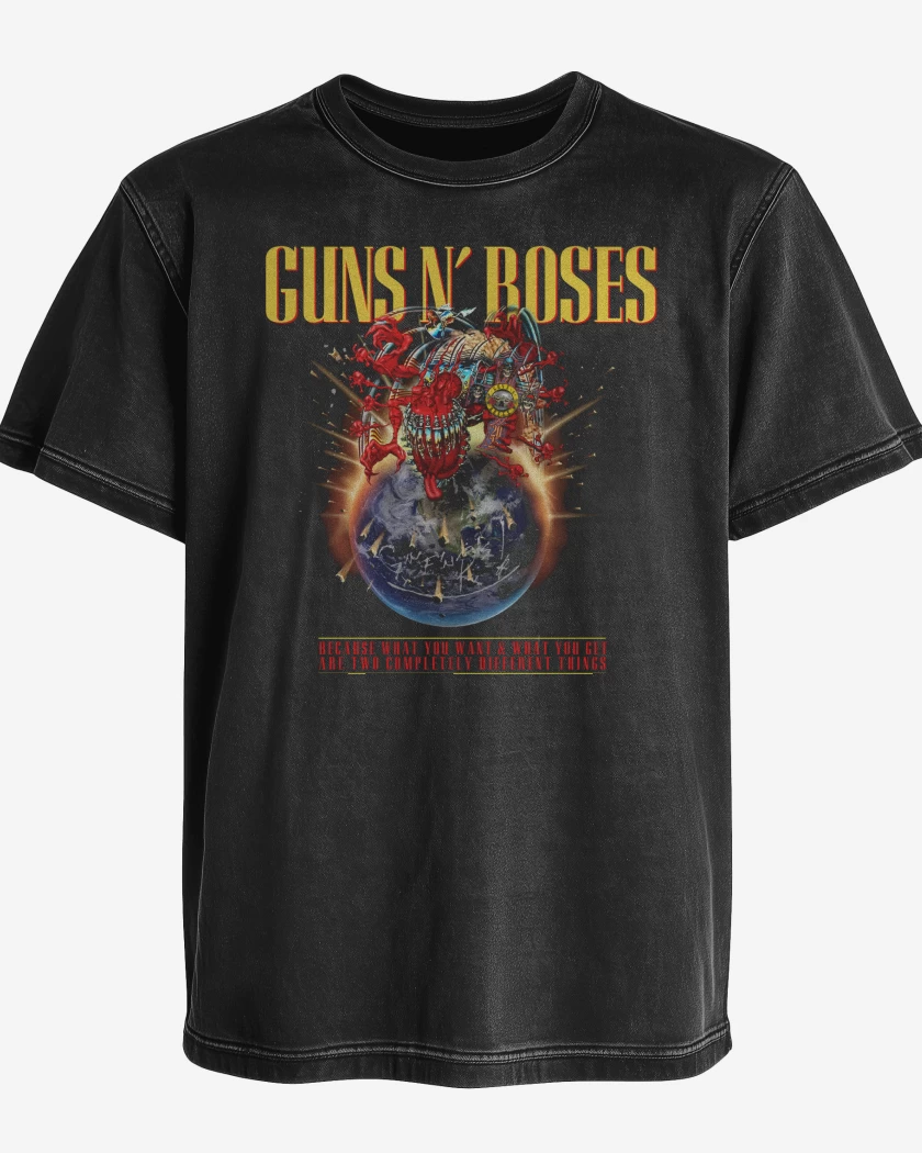 Polera desgastada Guns n Roses Tour 2025
