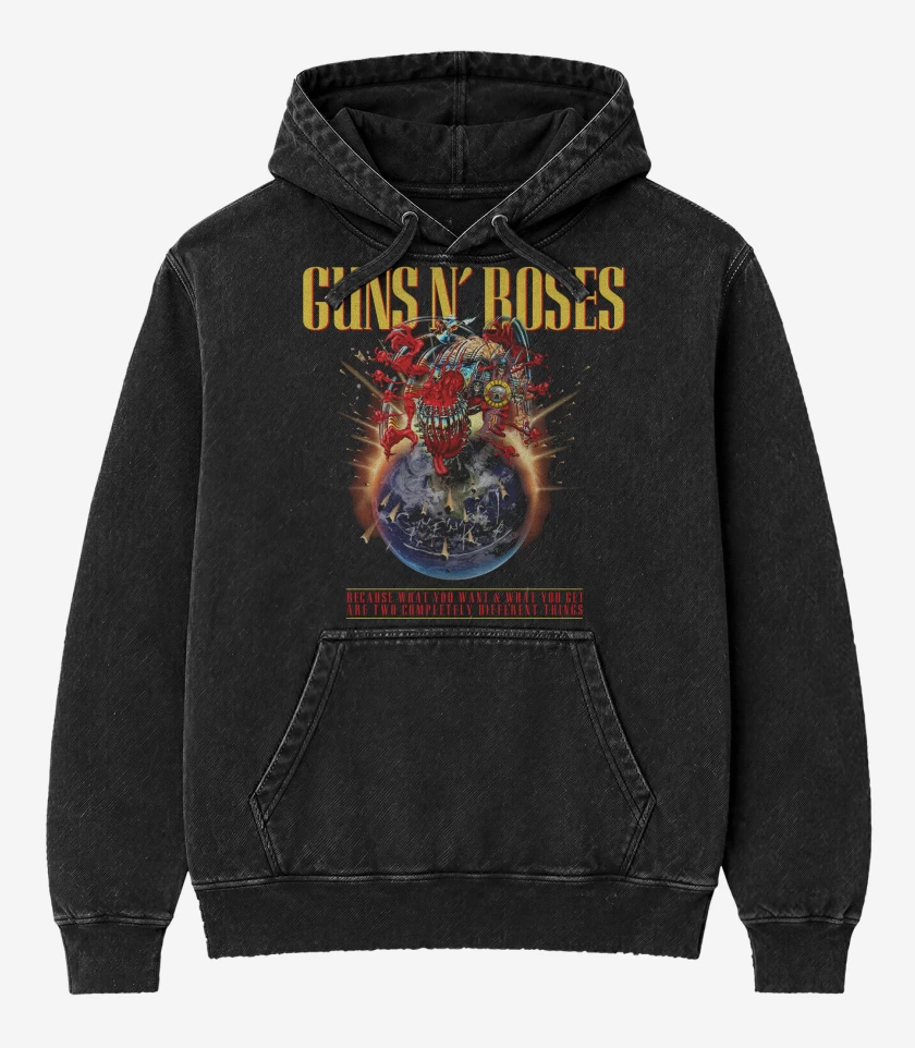 Poleron Canguro Acid Wash Guns n Roses Tour 2025