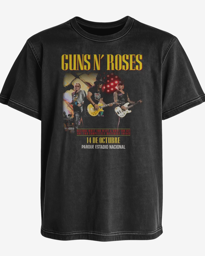 Polera desgastada Guns n Roses Chile 2025
