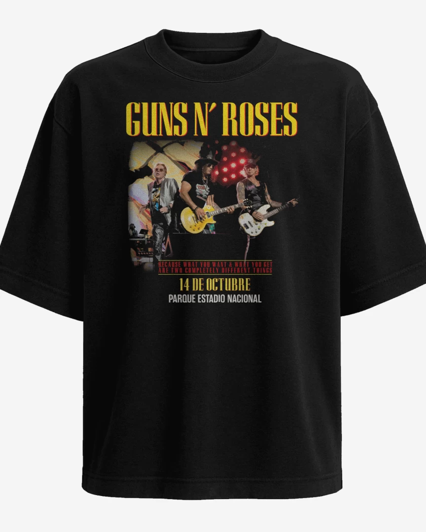Polera Oversize Guns n Roses Chile 2025