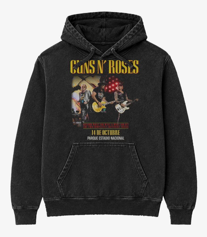 Poleron Canguro Acid Wash Guns n Roses Chile 2025