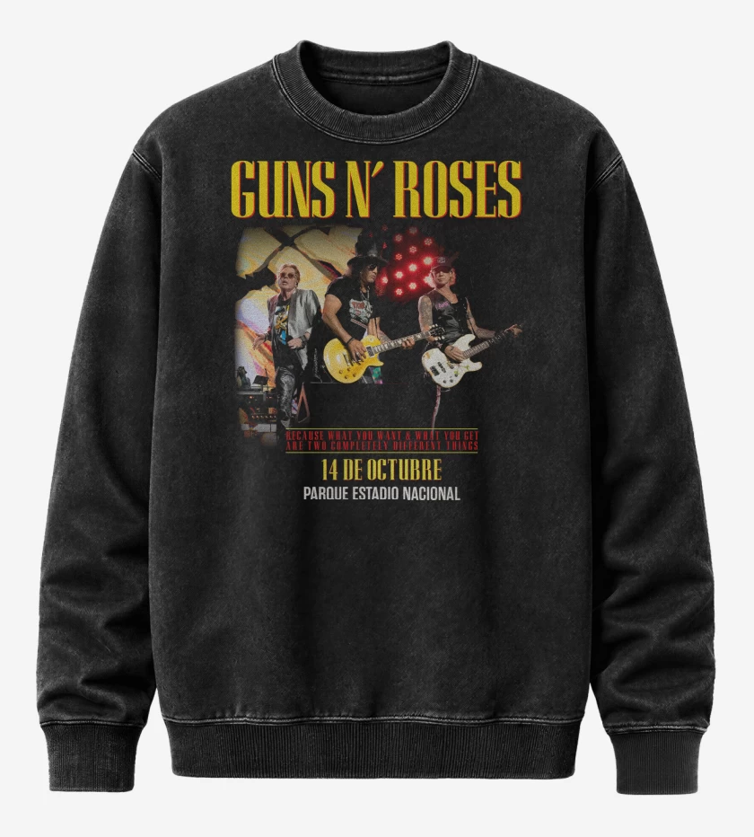 Poleron Polo Acid Wash Guns n Roses Chile 2025