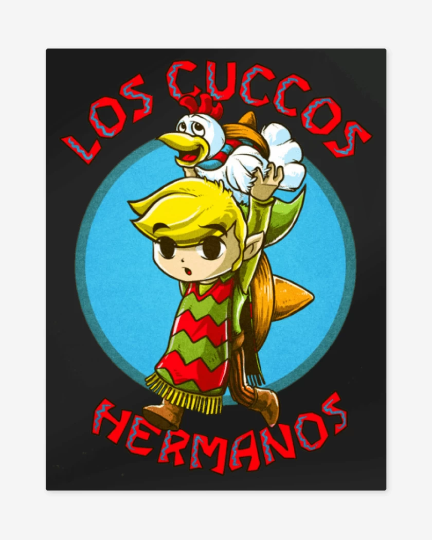 Print metalico Negro de Los cucos hermanos