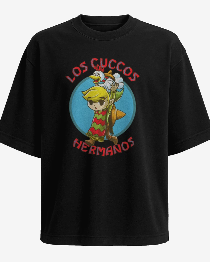 Polera Oversize Negro de Los cucos hermanos