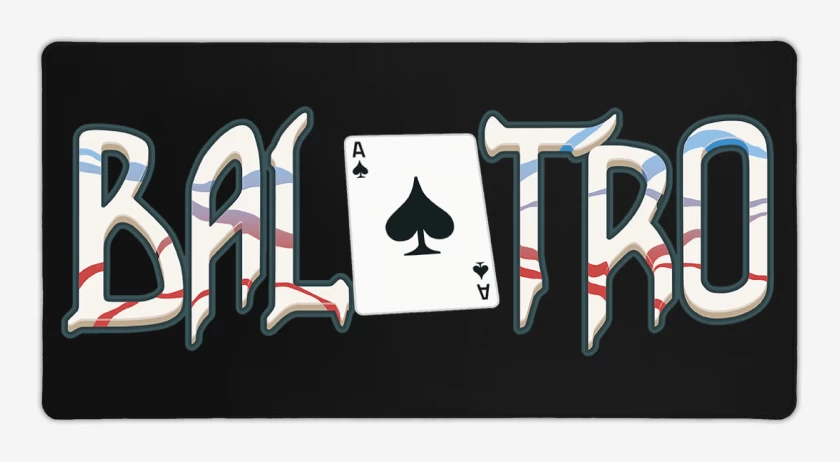 Mouse pad Gamer Negro de Balatro Logo