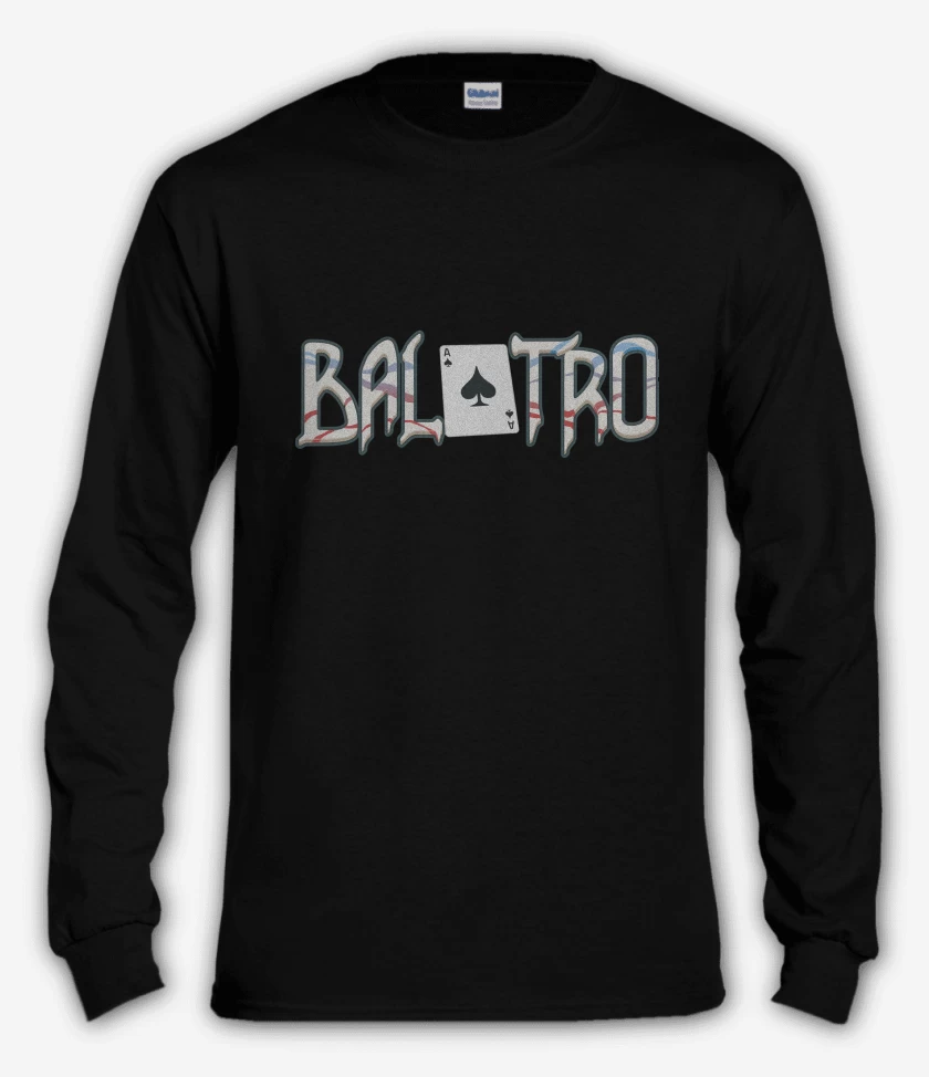 Polera manga larga Negro de Balatro Logo