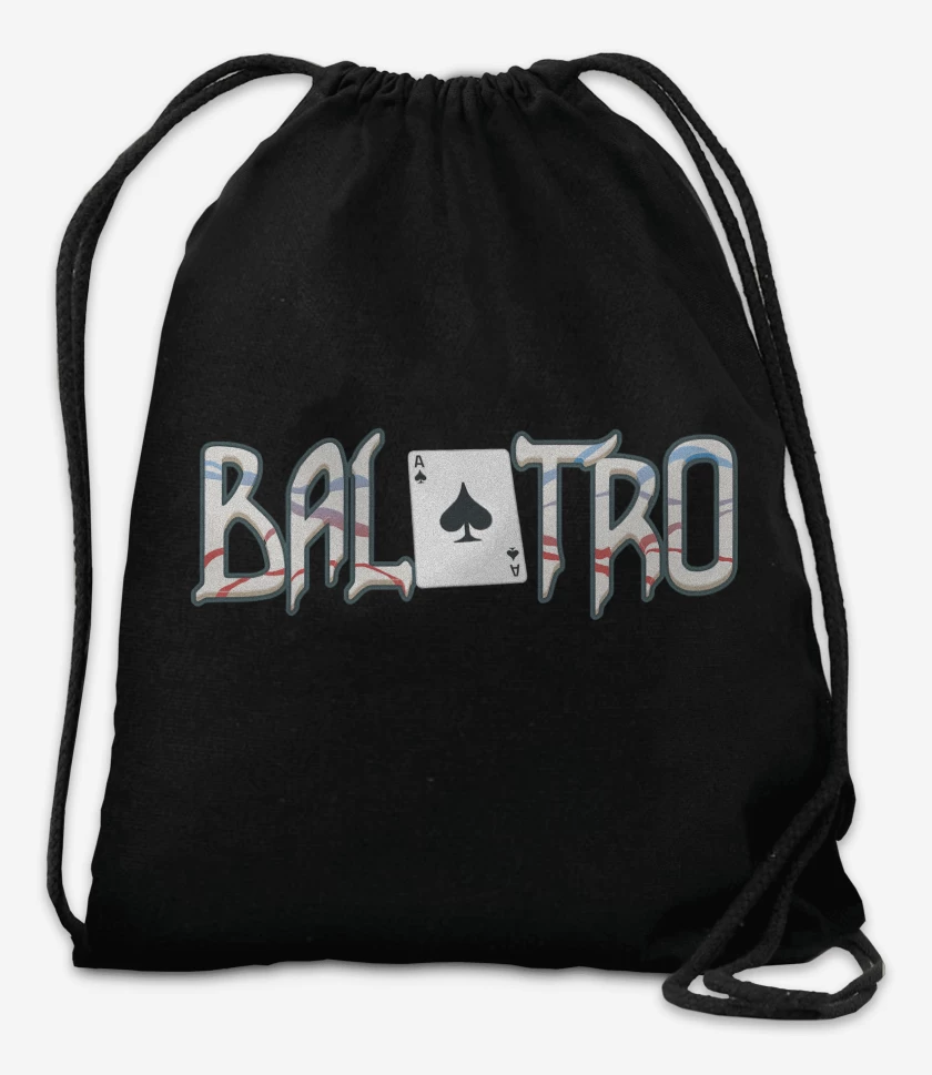 Mochila Negro de Balatro Logo