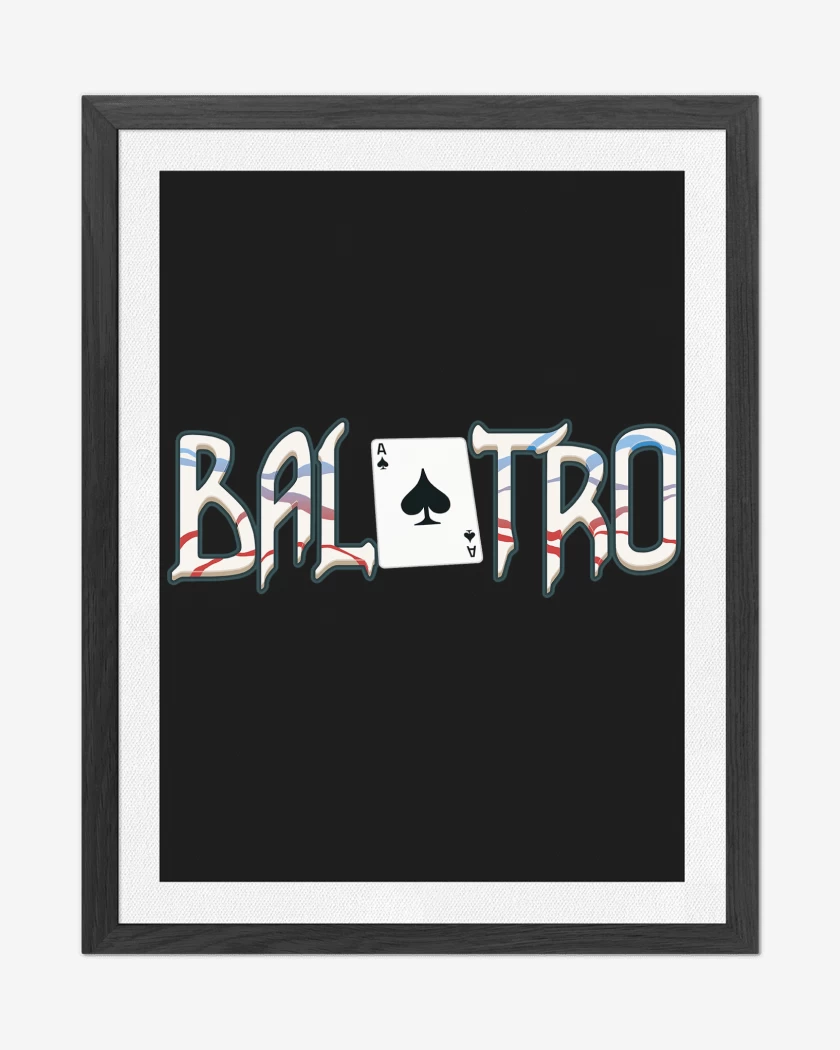 Cuadro decorativo Negro de Balatro Logo