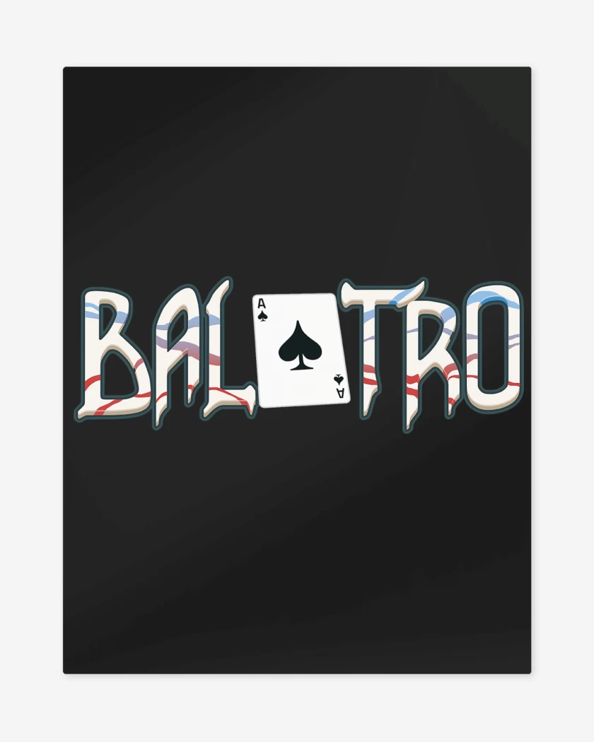 Print metalico Negro de Balatro Logo